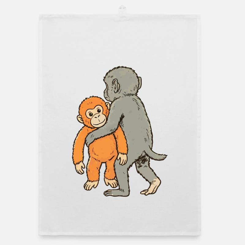 Bébé Singe Coup de Poing Torchon bio