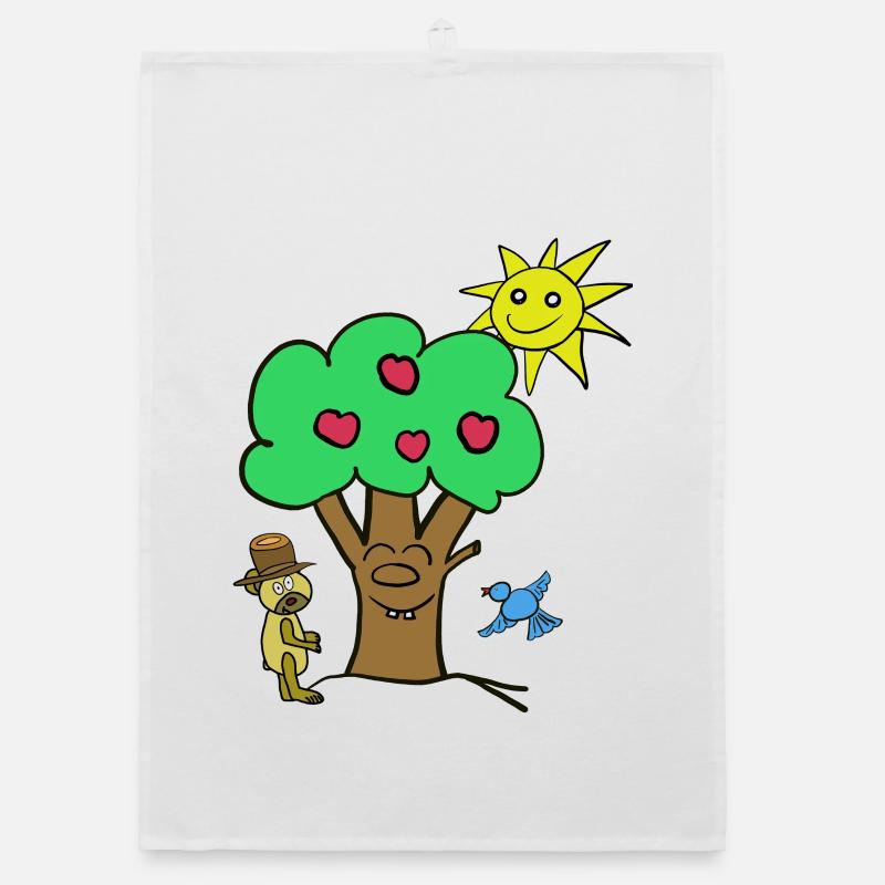Teddy Apfelbaum Kinder Kind Bär Teddybär Organic Geschirrtuch