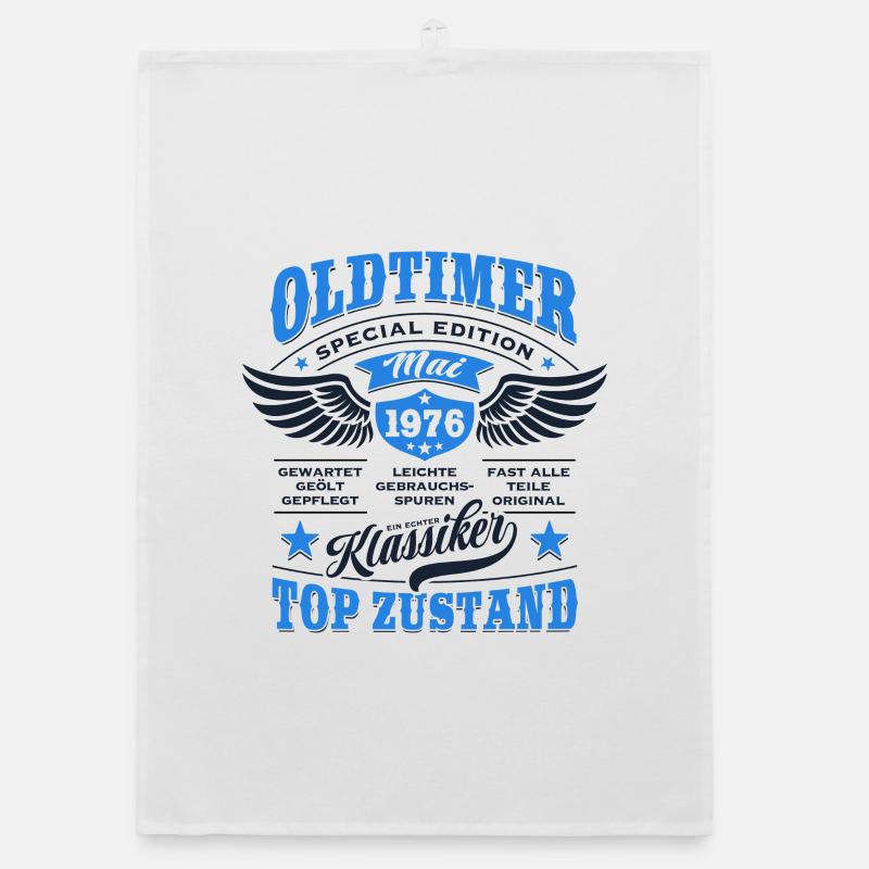 Oldtimer Mai 1976 - Geburtstag - Geschenk Organic Geschirrtuch