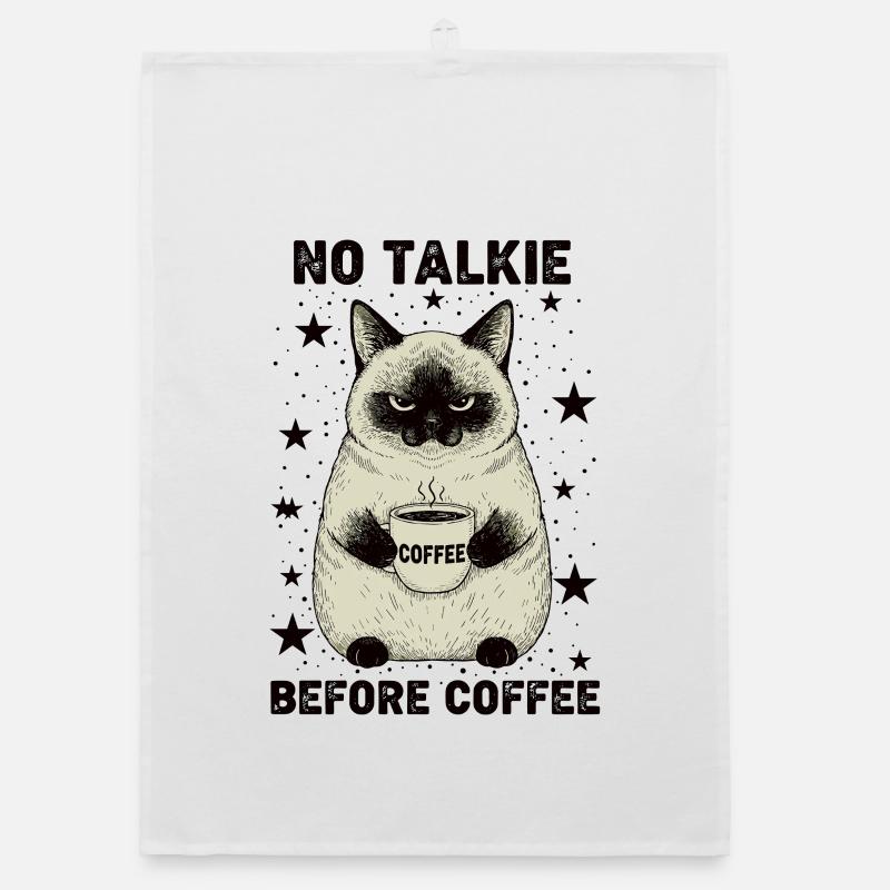 Pas de conversation devant un chat amateur de café Torchon bio