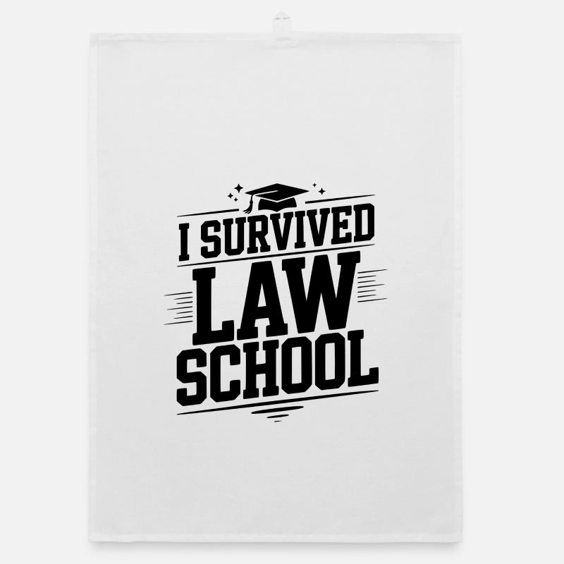 I Survived Law School Organic dish towel
