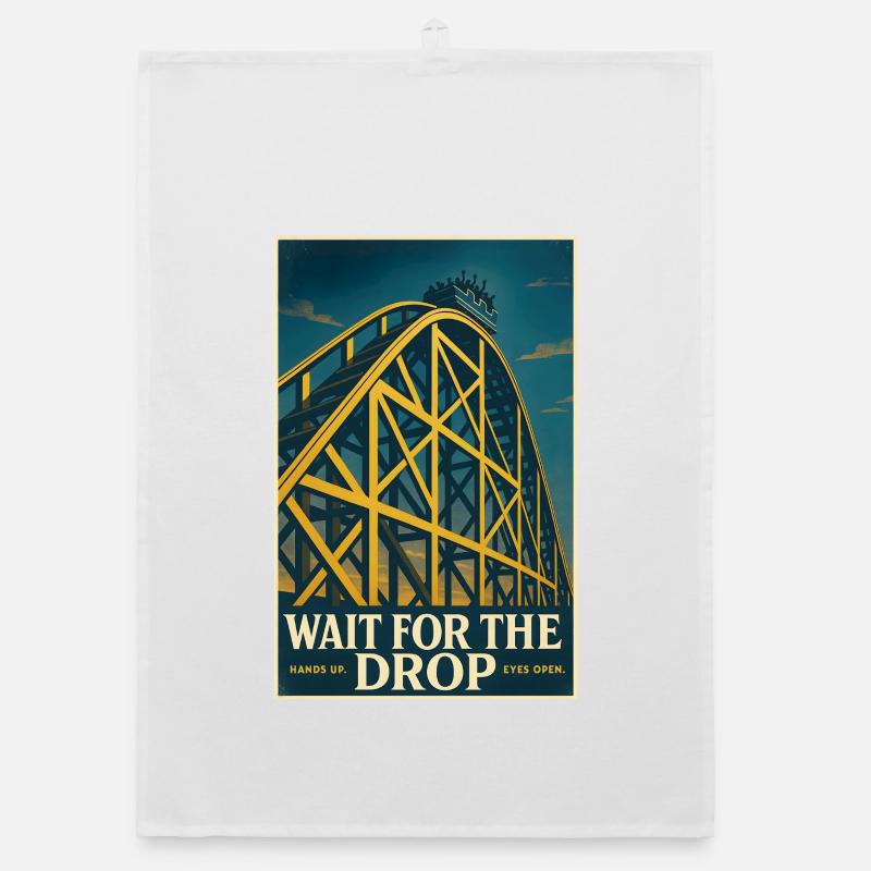 Warte auf den Drop | Achterbahn Thrill Organic Geschirrtuch