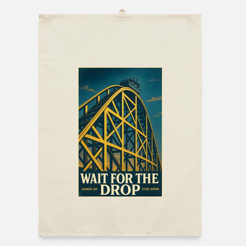 Warte auf den Drop | Achterbahn Thrill Organic Geschirrtuch