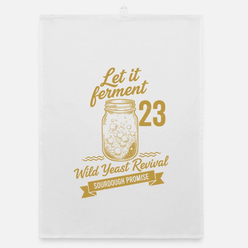 Sourdough Bread Baking Let It Ferment Organic dish towel