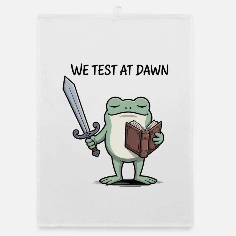 Dawn Test Frog Knight Organic dish towel