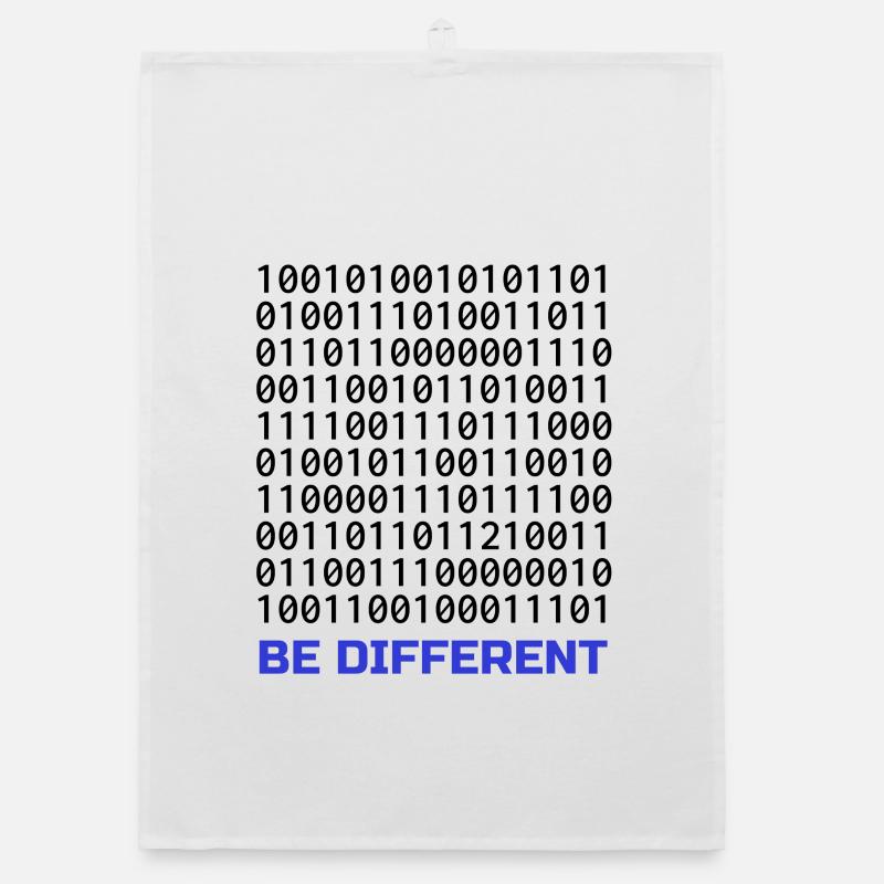 Être différent : Motif binaire avec message Torchon bio