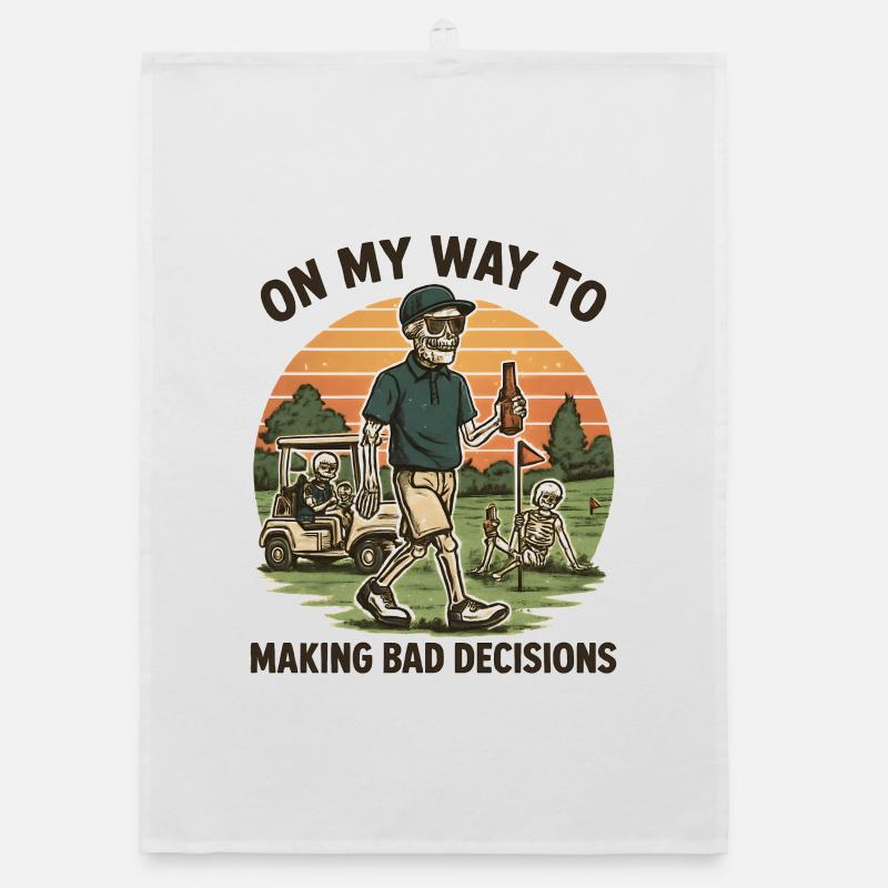 L’humour de golf en route vers de mauvaises décisions Torchon bio