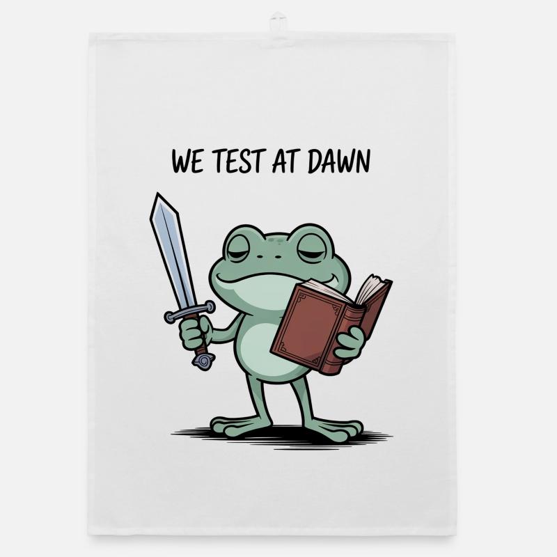 Dawnbound Frog Knight Organic dish towel