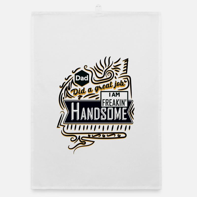 Papa Stolz: Freakin' Handsome Spruch Organic Geschirrtuch