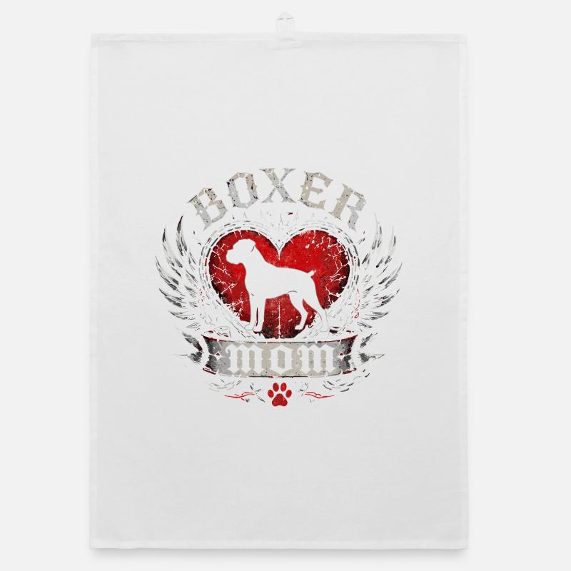 Boxer Heart Wing Emblem Organic dish towel