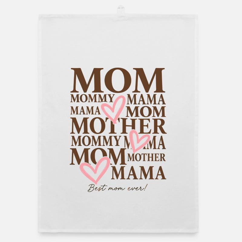 Best Mom Ever Mama Muttertag Geschenk Shirt Organic Geschirrtuch
