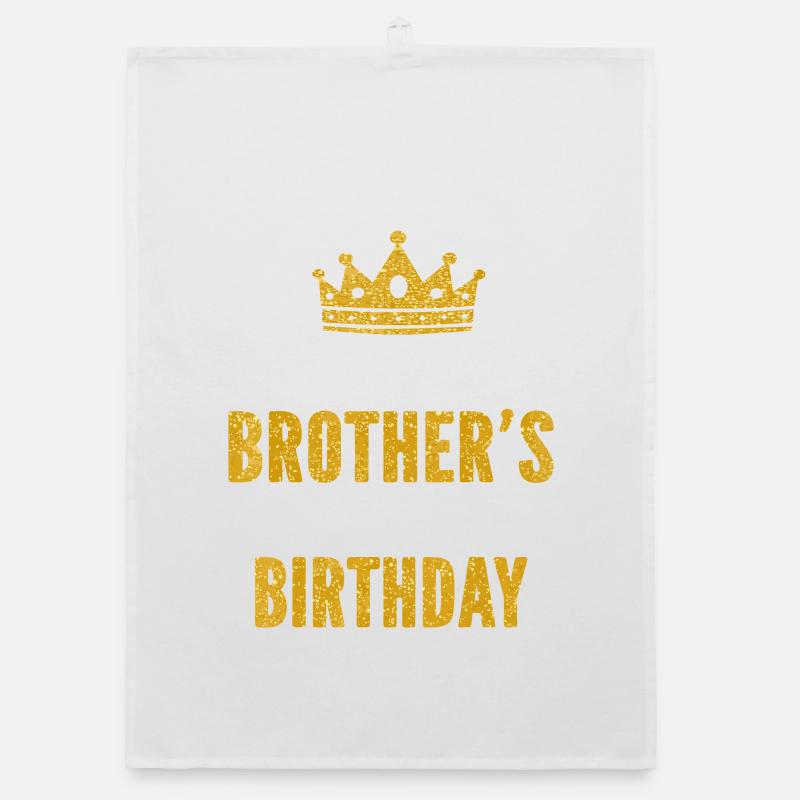Brother's 21st Birthday Crown Tee Organic dish towel