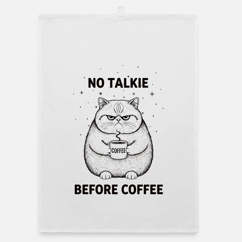 Pas de conversation devant un chat amateur de café Torchon bio