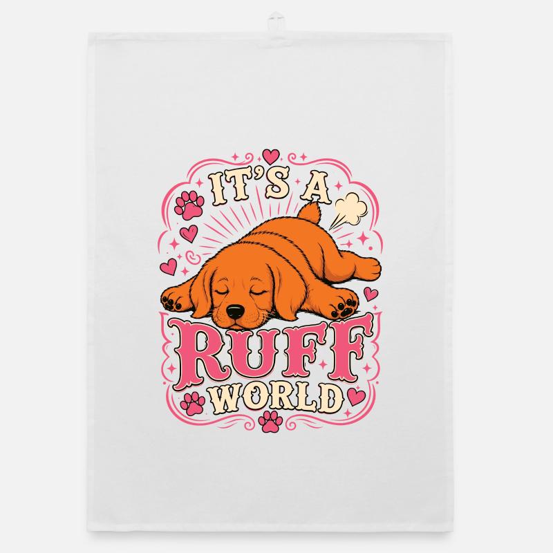 T-shirt de chiot Labrador Ruff World Torchon bio