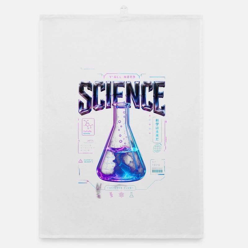 Neon-Wissenschaft Becherdesign Organic Geschirrtuch