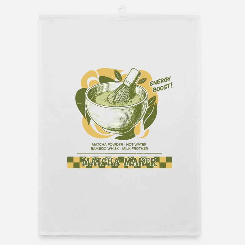 Matcha Maker Energy Boost Matcha Tee Grüner Tee Organic Geschirrtuch
