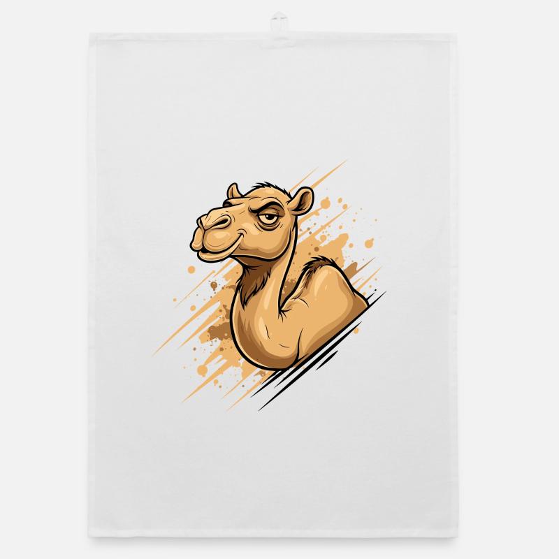 Kamel Karikatur Spritz-Splash Organic Geschirrtuch