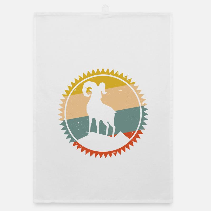 Desert Sunset Kamel Emblem Organic Geschirrtuch