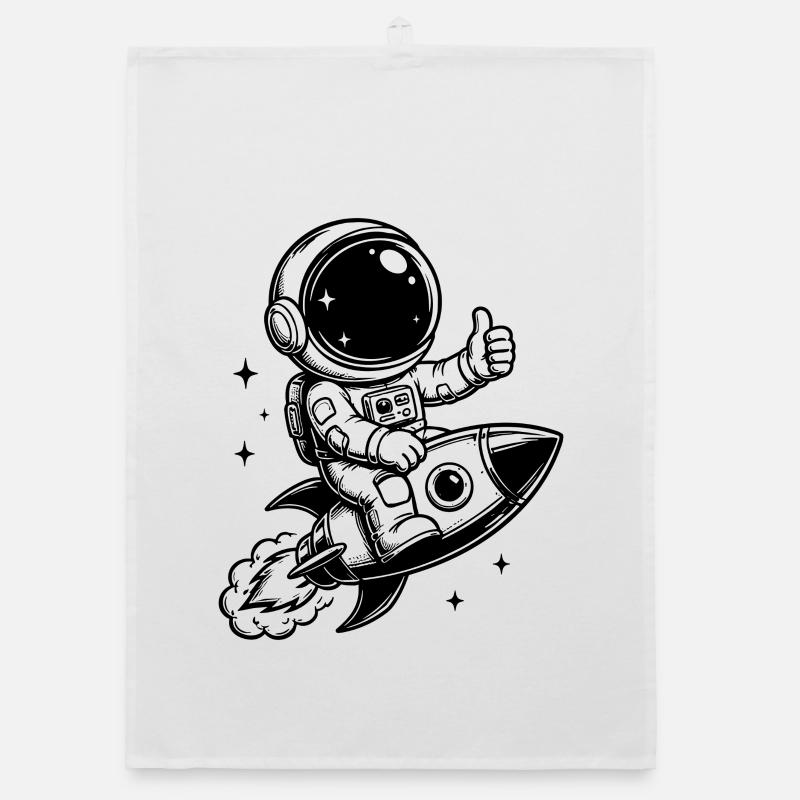 Astronaute en aventure spatiale Torchon bio