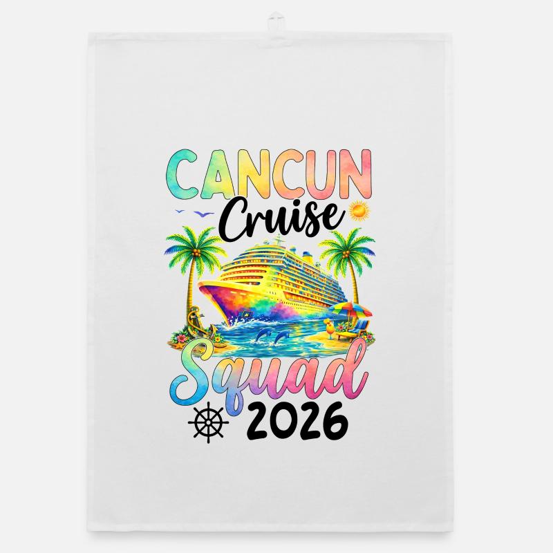 Cancun Cruise Squad 2026 Organic dish towel