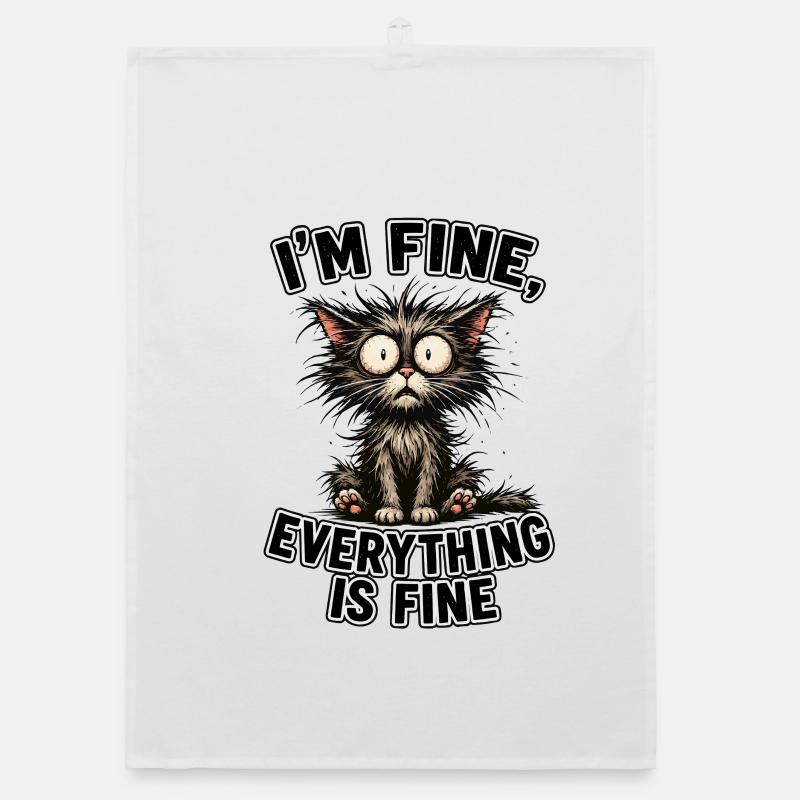 Katzenwitz: Everything is fine Organic dish towel