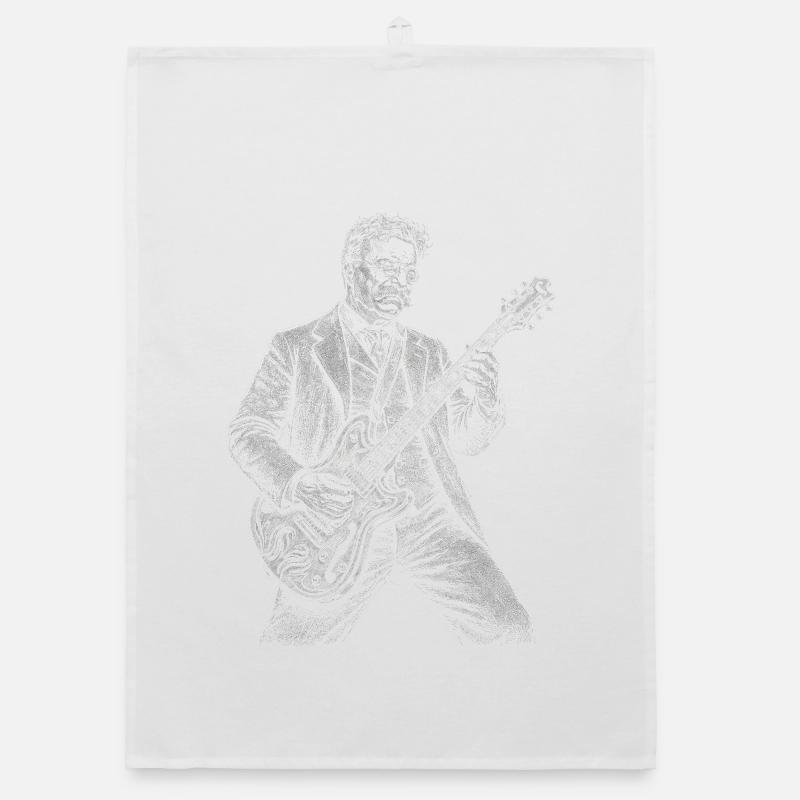 Theodore Roosevelt Playing Guitar Organic dish towel
