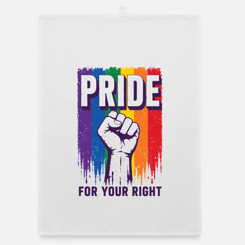 T-shirt Pride Rainbow Right Statement Torchon bio