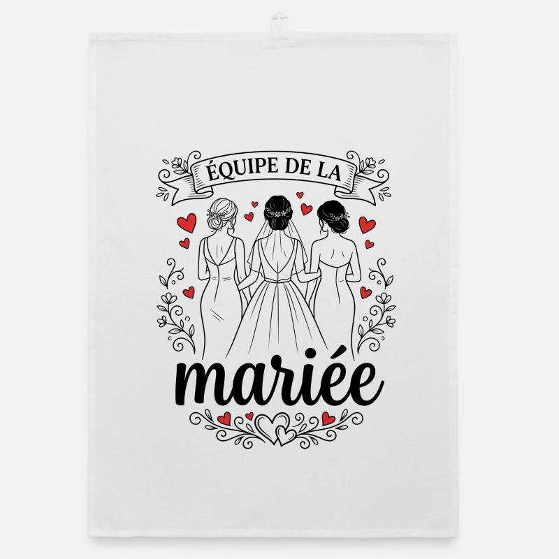 Équipe de la Mariée EVJF Témoin Mariage Torchon bio