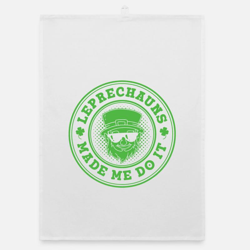 Leprechauns Made Me Do It Stamp Organic dish towel