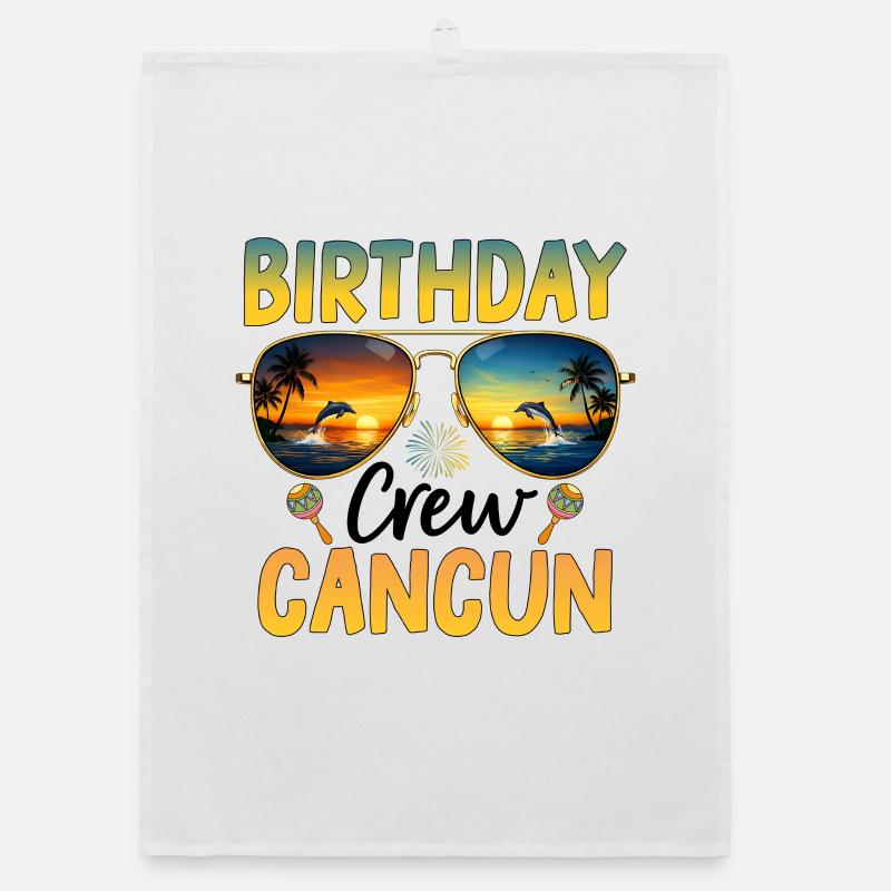Équipe d’anniversaire Cancún Torchon bio