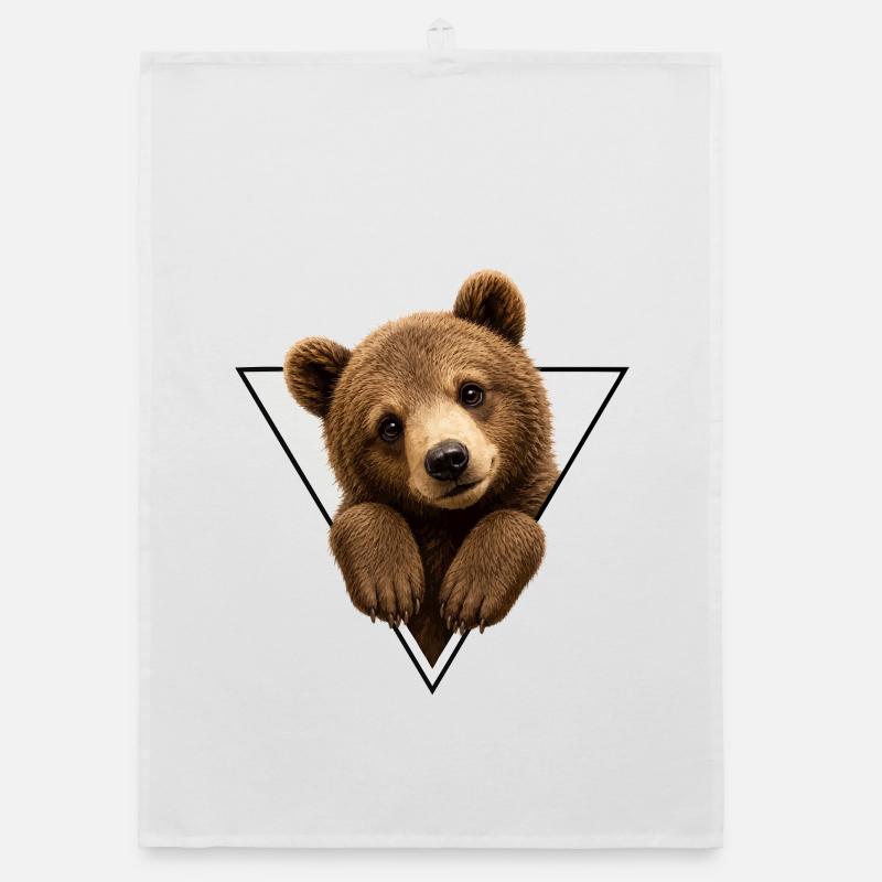 Ourson en triangle Torchon bio