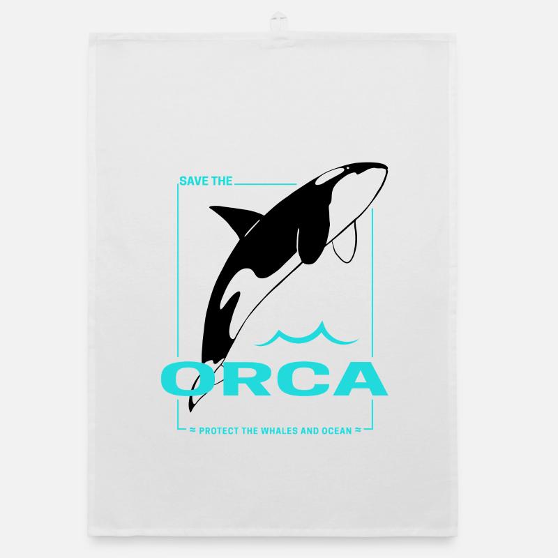 Orca protège les baleines et le design des épaulards marins Torchon bio