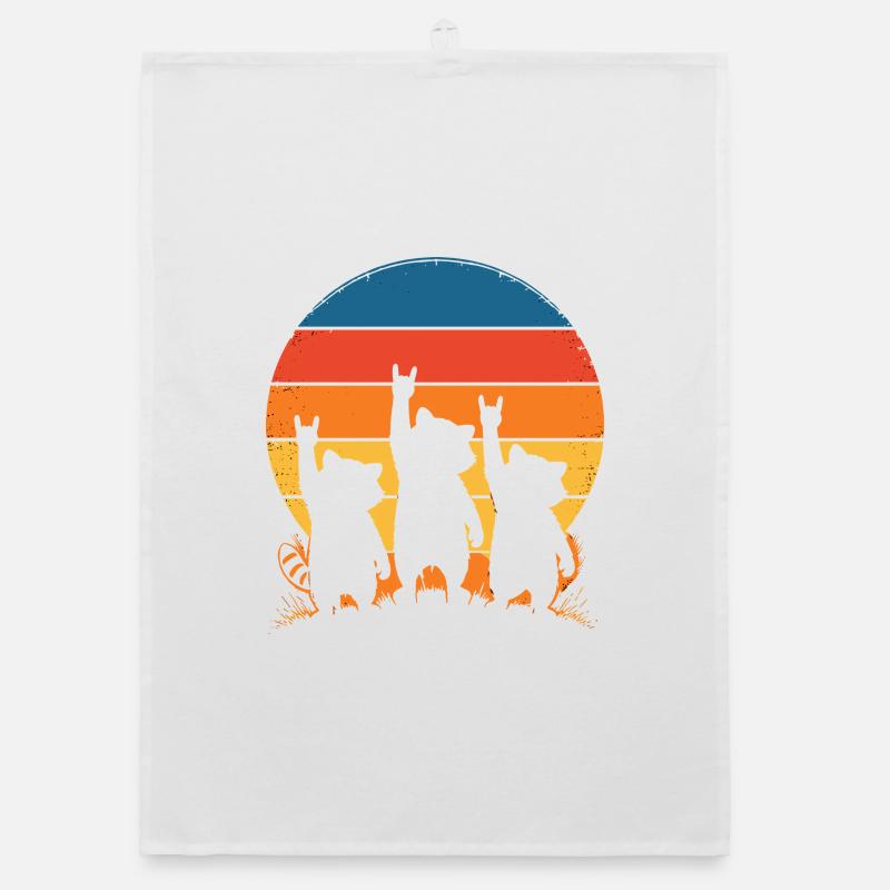 Sunset-Hunde Silhouette Punk Organic Geschirrtuch