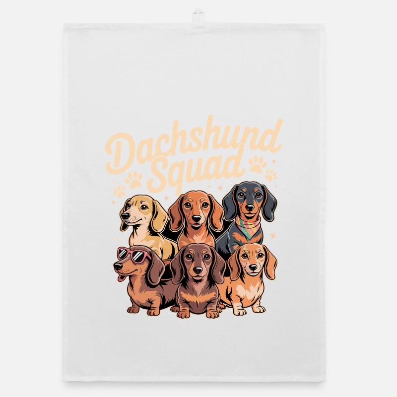 Dachshund Squad Organic Geschirrtuch