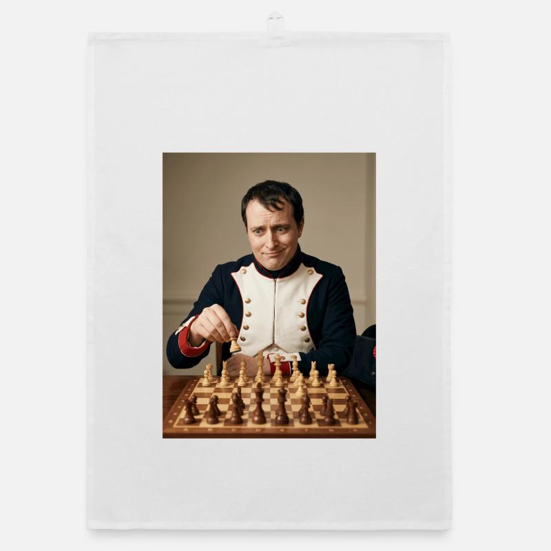 Napoleon plays chess. Organic dish towel