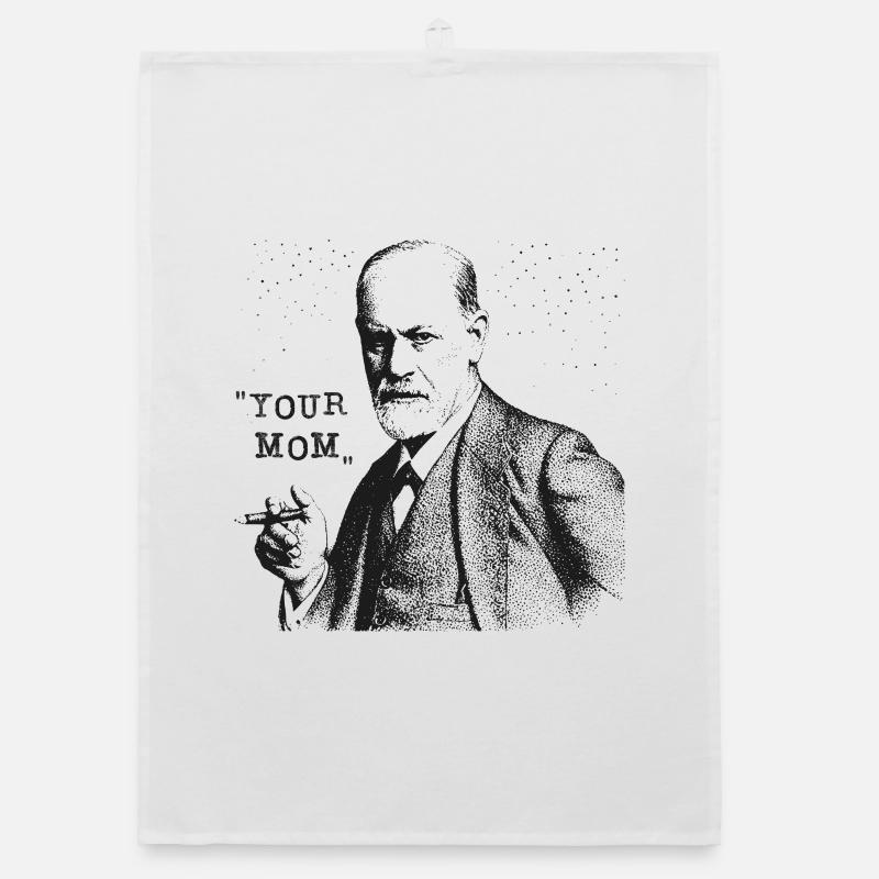Your Mom - Siegmund Freud Statement Organic Geschirrtuch
