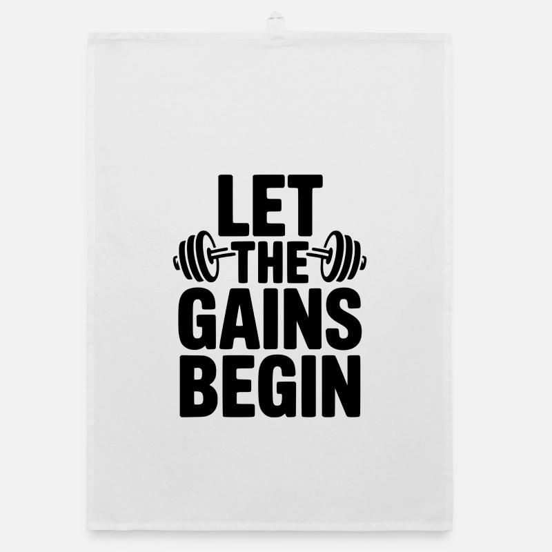 Let The Gains Begin Organic dish towel