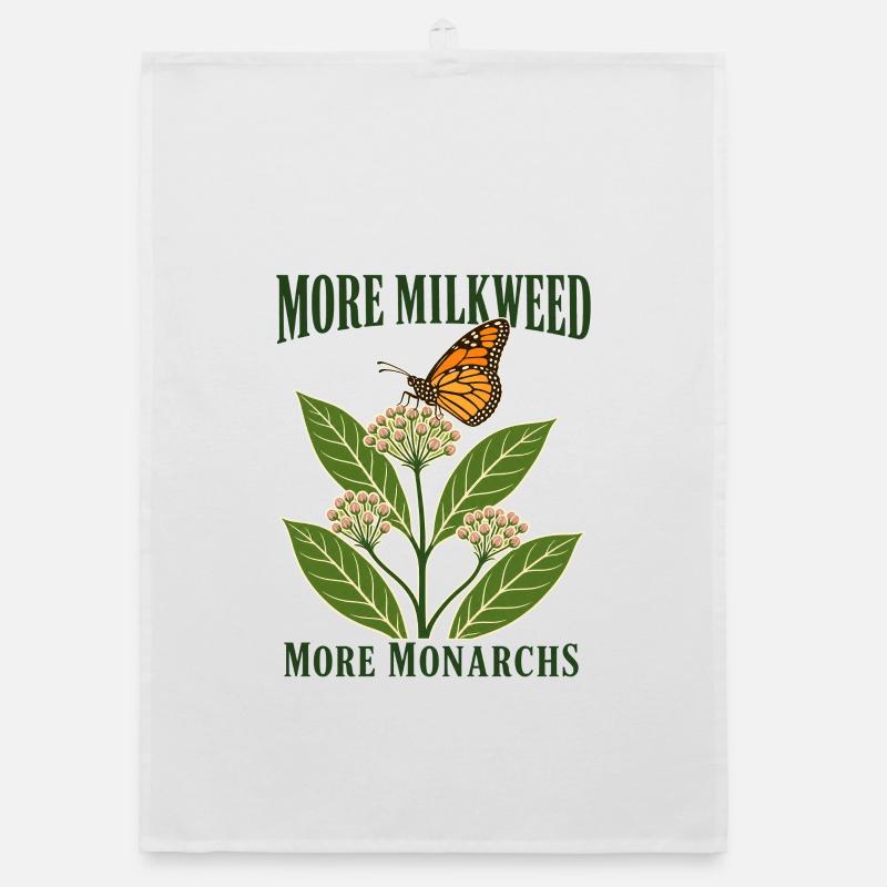Plus d’asclépiades Plus de monarques Jardin des pollinisateurs Torchon bio