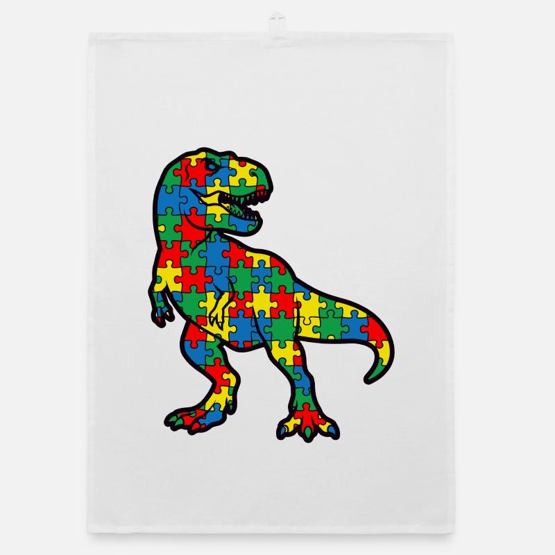 Autismus-Dinosaurier-T-Rex-Kind Organic Geschirrtuch