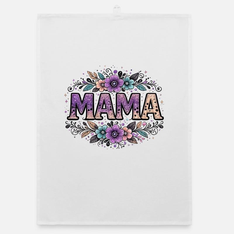 Mama-Geschenk: Retro-Mama-Visualisierung Organic Geschirrtuch