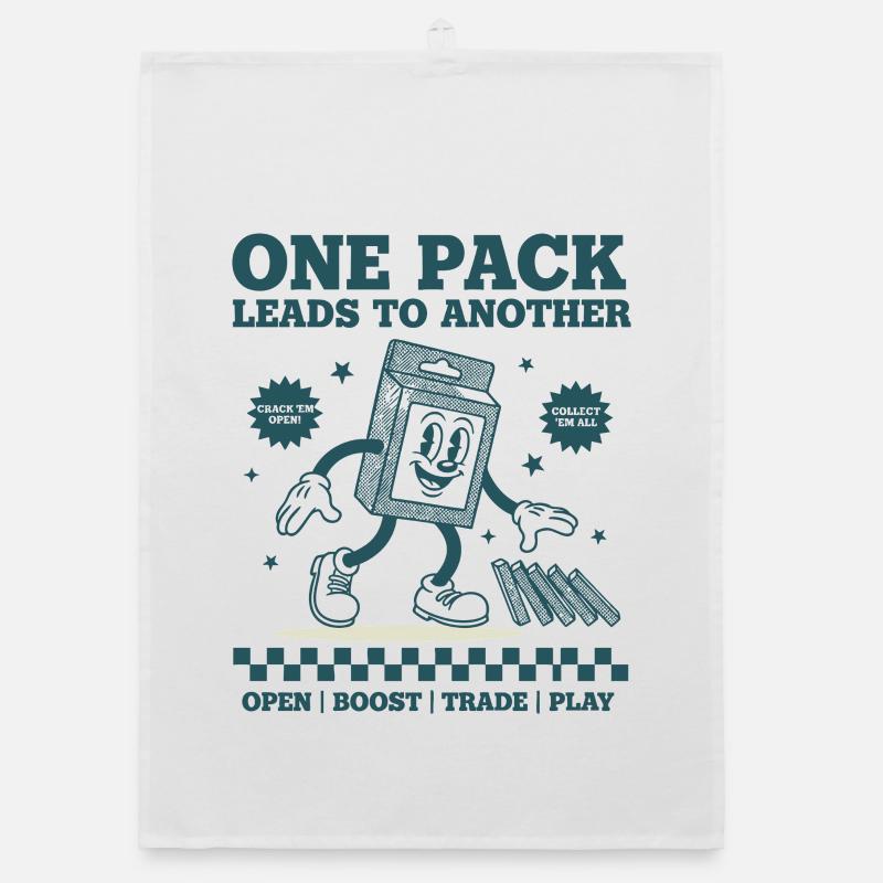 One Pack Leads To Another Trading Card Addict Organic dish towel