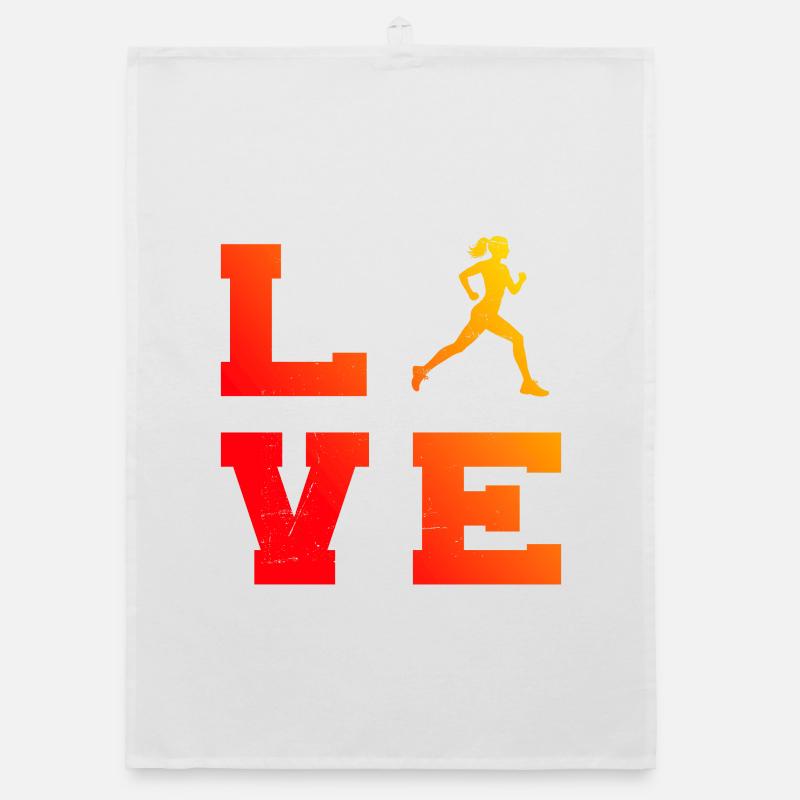 Gift idea for a running with running Organic dish towel