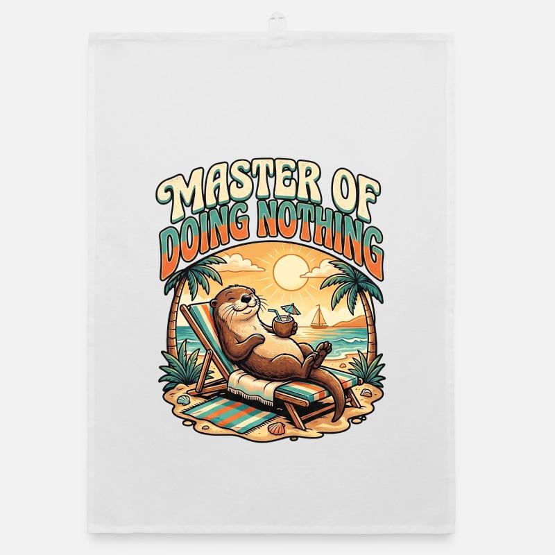 Otter Holidays Organic Geschirrtuch