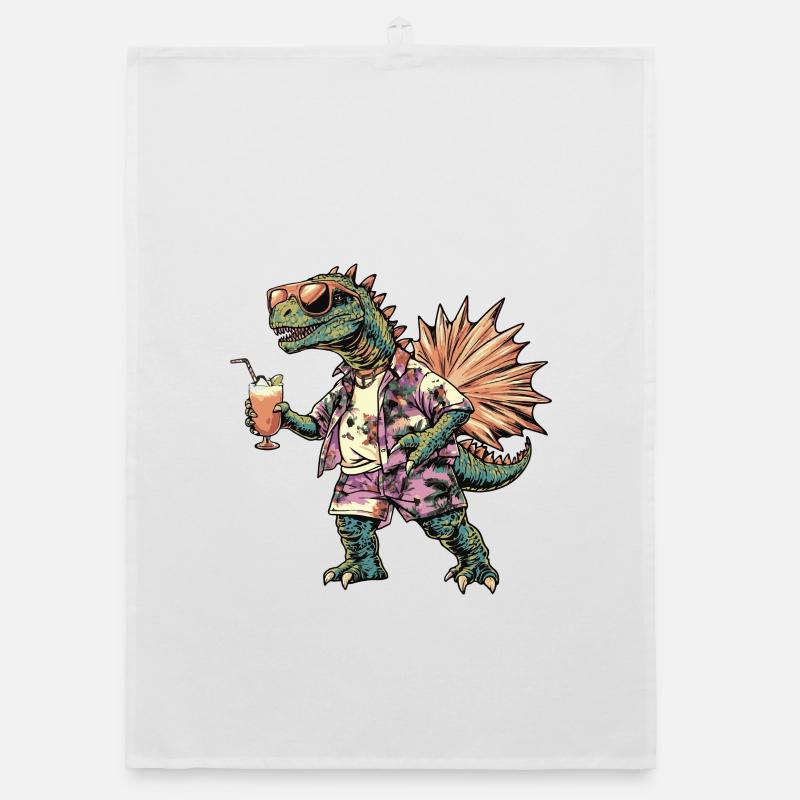 Dinosaurier stegosaurus Comic Sommer Organic Geschirrtuch