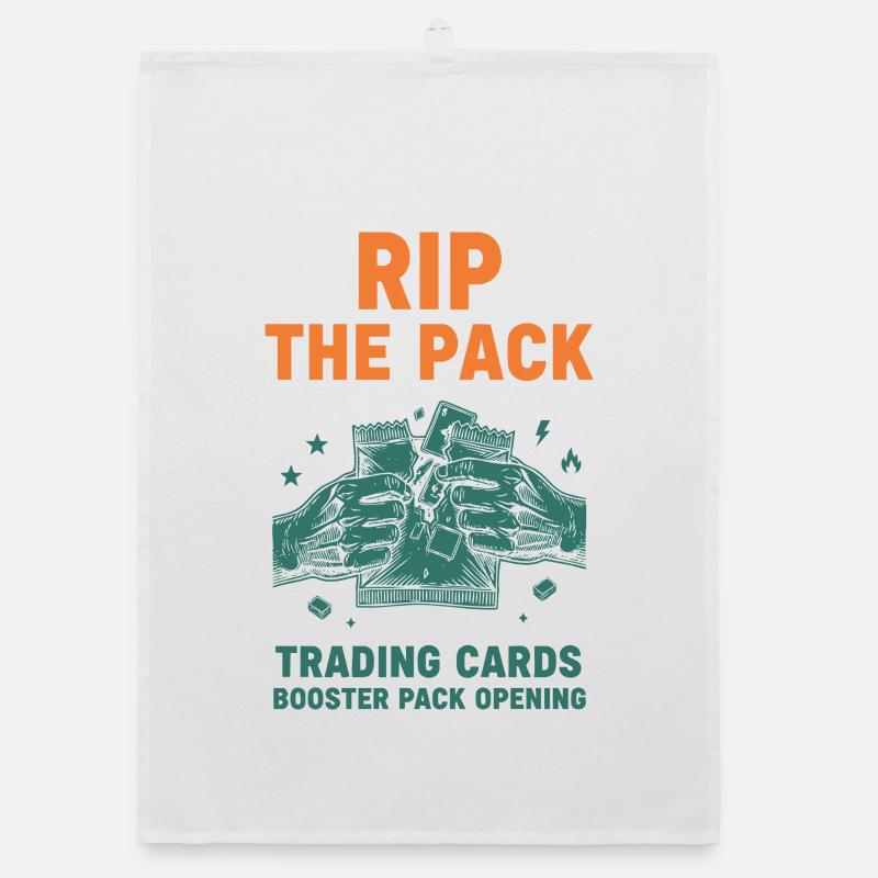 Rip The Pack Trading Cards Booster Pack Opening Organic dish towel