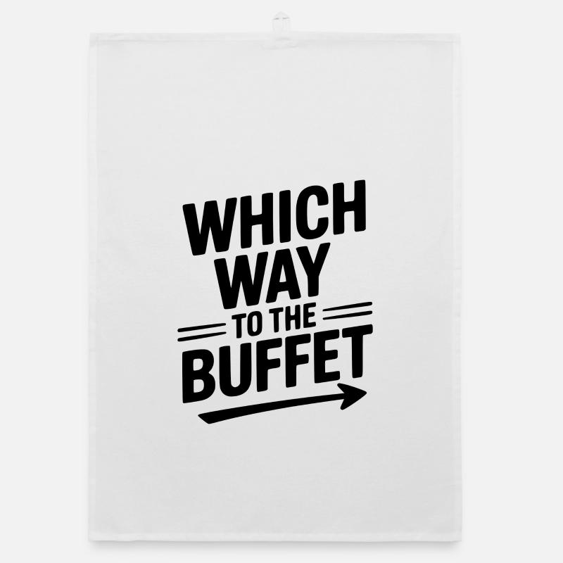 Which Way To The Buffet Organic dish towel