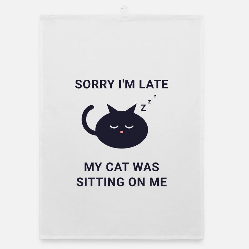 Fin de soirée pour la sieste du chat Excuse Tee Torchon bio