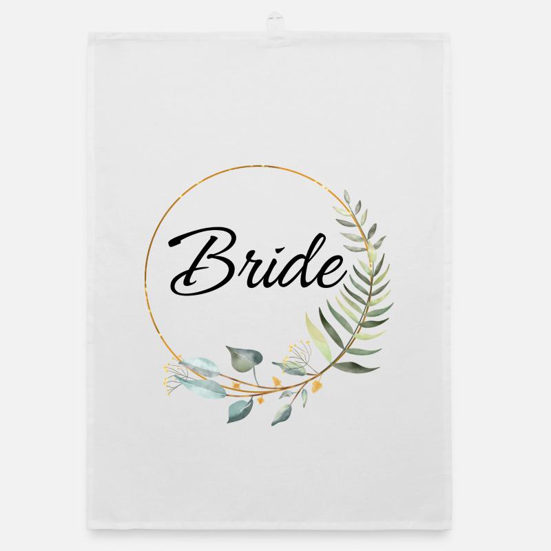 Style mariée de célibataire - Torchon bio - blanc