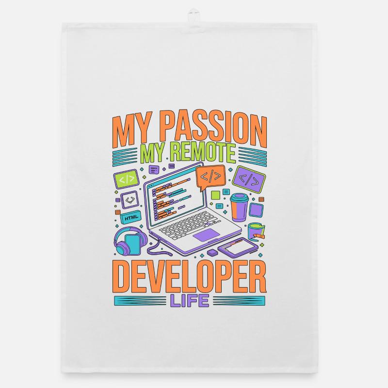 Remote Developer My Passion My Software Engineer Organic dish towel