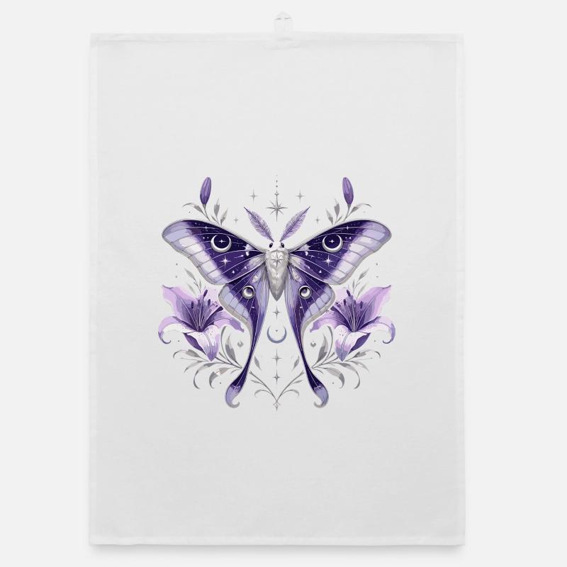 Papillon de nuit de lune pourpre Torchon bio